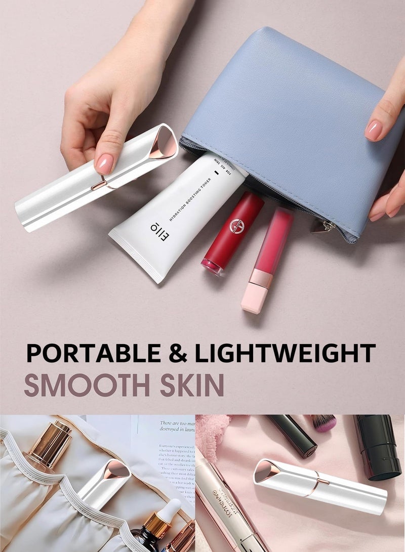 Facial Hair Removal for Women, Painless Epilator Hair Remover Device with 2 Pcs Replacement Heads , USB Rechargeable Face Electric Razor and Trimmer for ladies Lip, Chin, Arms - Image 3